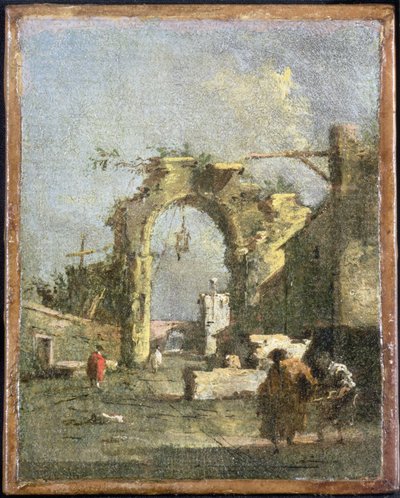 A Capriccio - Ruins by Francesco Guardi